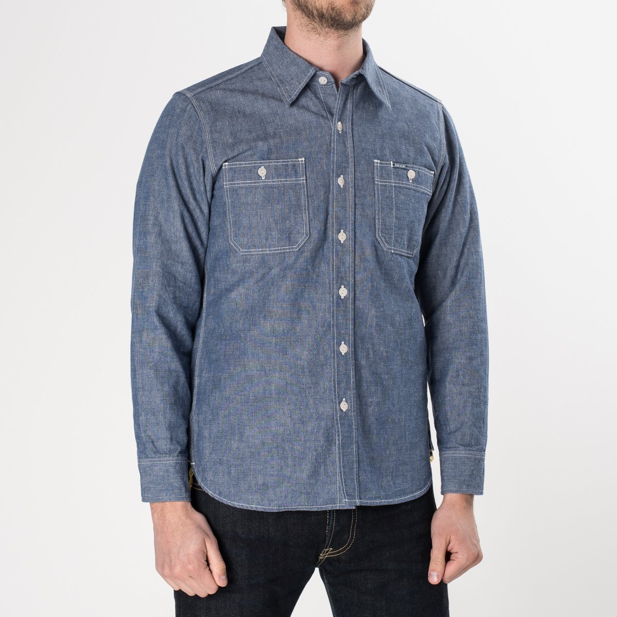 IHSH-21-BLU | Heavy Japanese Selvedge Chambray Work Shirt