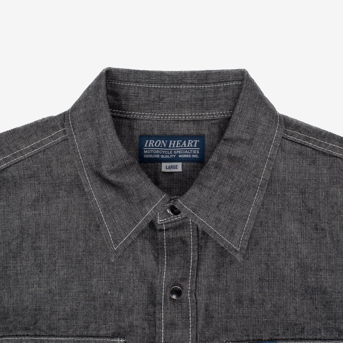 Iron Heart Japanese 10oz Selvedge Chambray Single Yoke Western