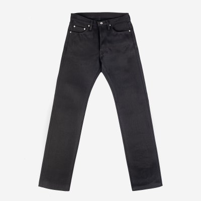 Iron Heart 25oz Selvedge Denim Straight Cut Jeans - Black/Black