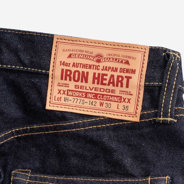 Iron Heart 14oz Selvedge Denim Slim Tapered Jeans - Indigo
