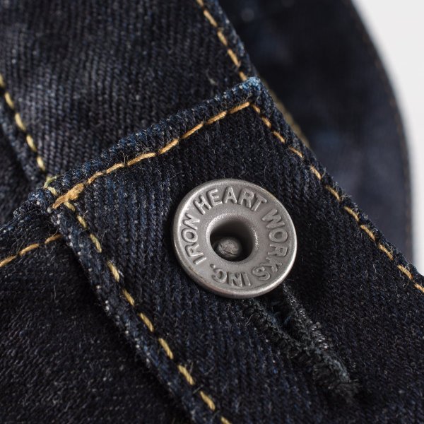 Iron Heart 14oz Selvedge Denim Slim Straight Cut Jeans - Indigo