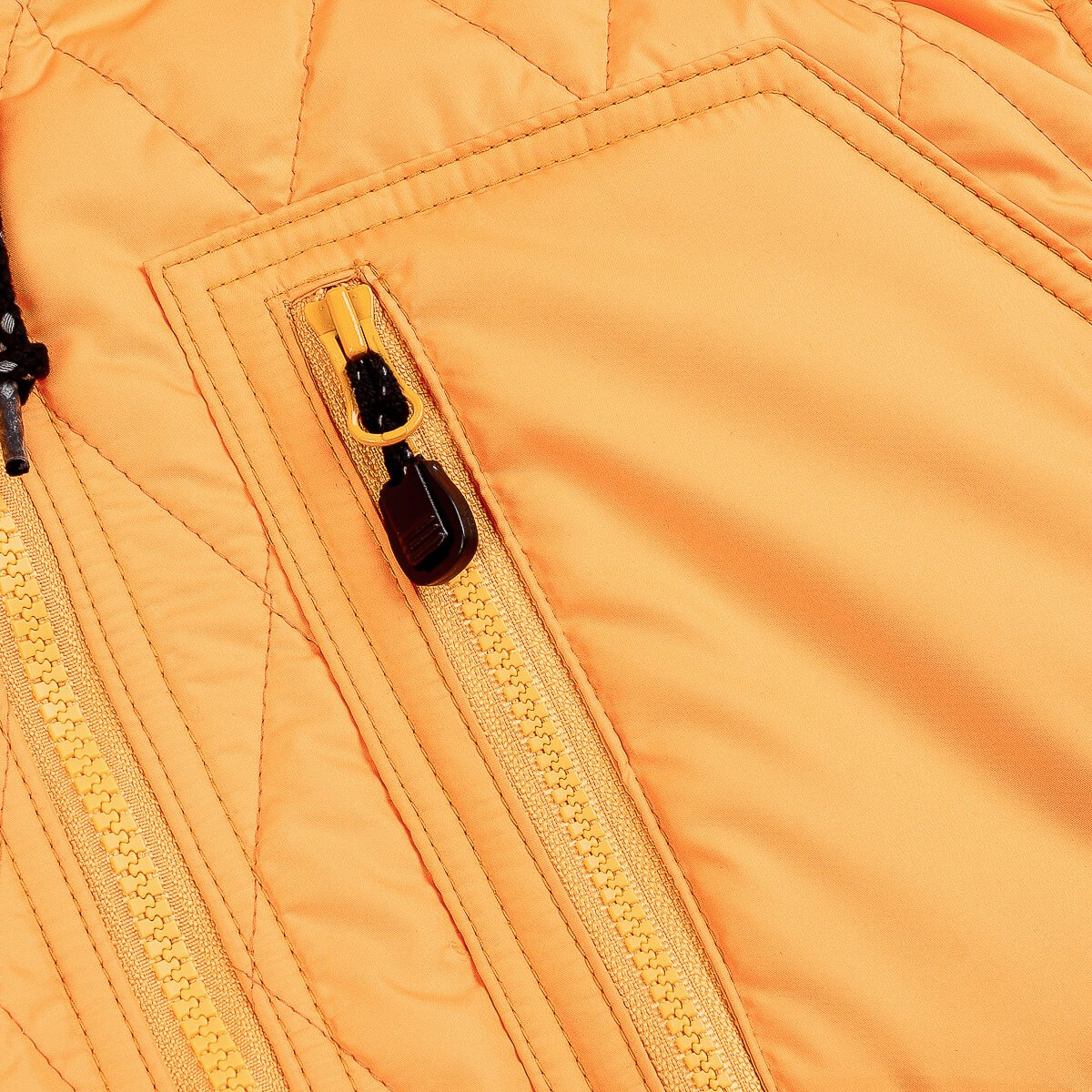 Iron Heart Lightweight Quilted Parka Jacket Orange