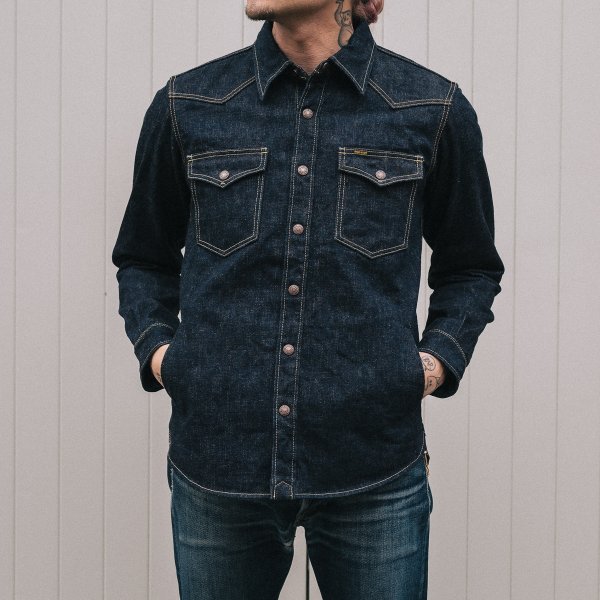 Iron Heart 18oz Selvedge Denim CPO Shirt - Indigo