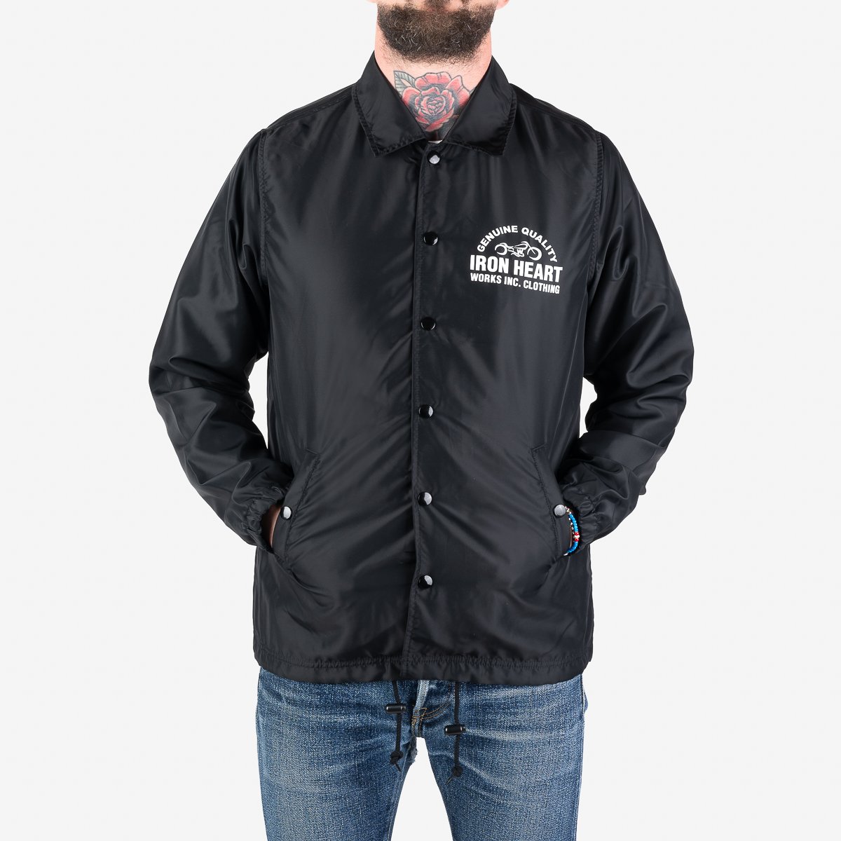 Iron Heart 20th Anniversary Nylon Windbreaker - Black