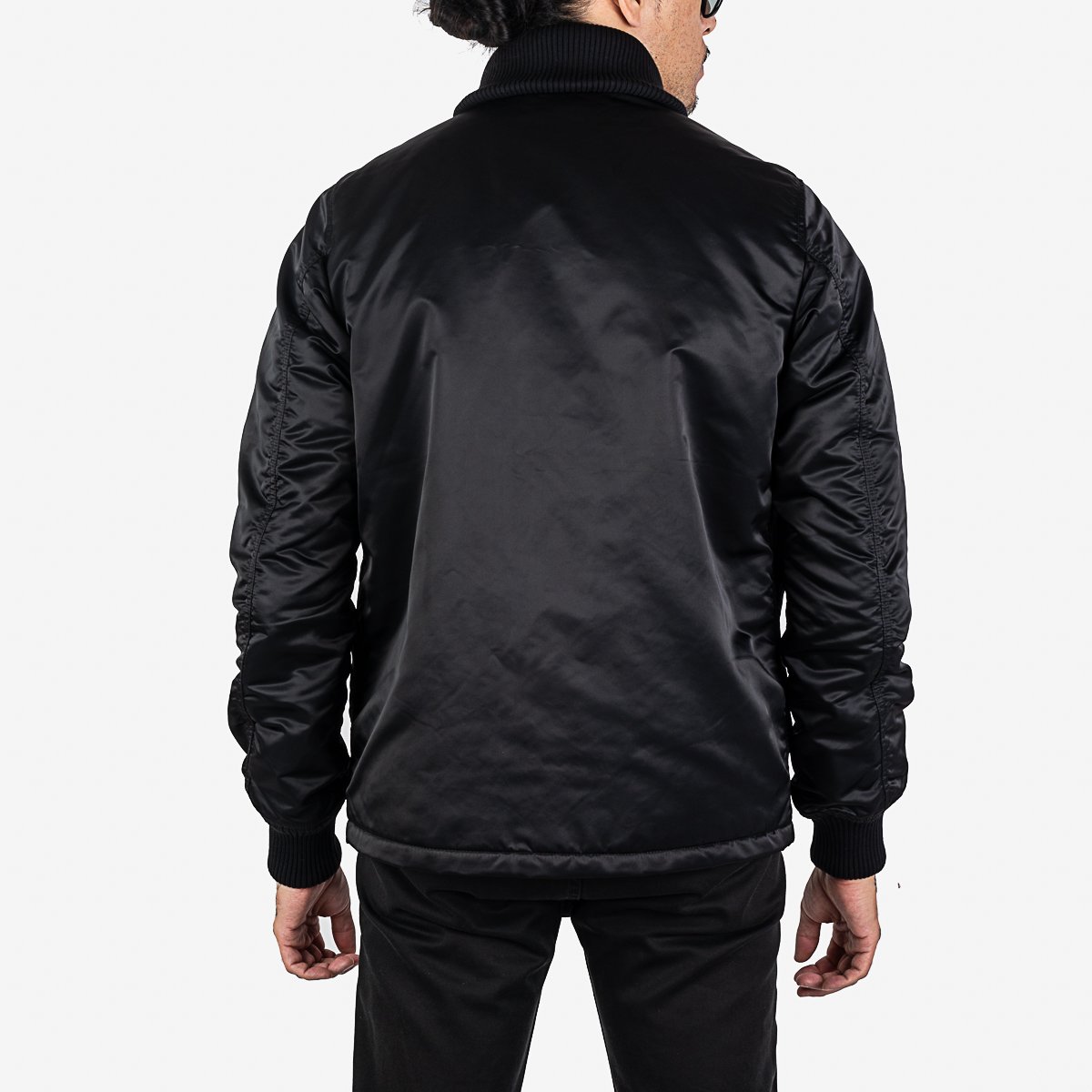 Iron Heart Quilt Lined Nylon Jacket - Black