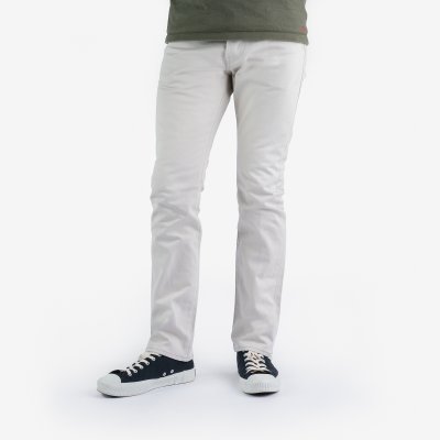 14oz Cotton Piqué Super Slim Cut Jeans - Ecru