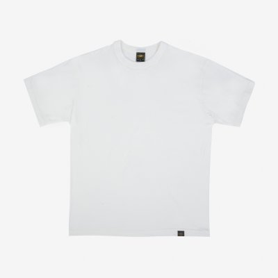 6.5oz Loopwheel Crew Neck T Shirt White