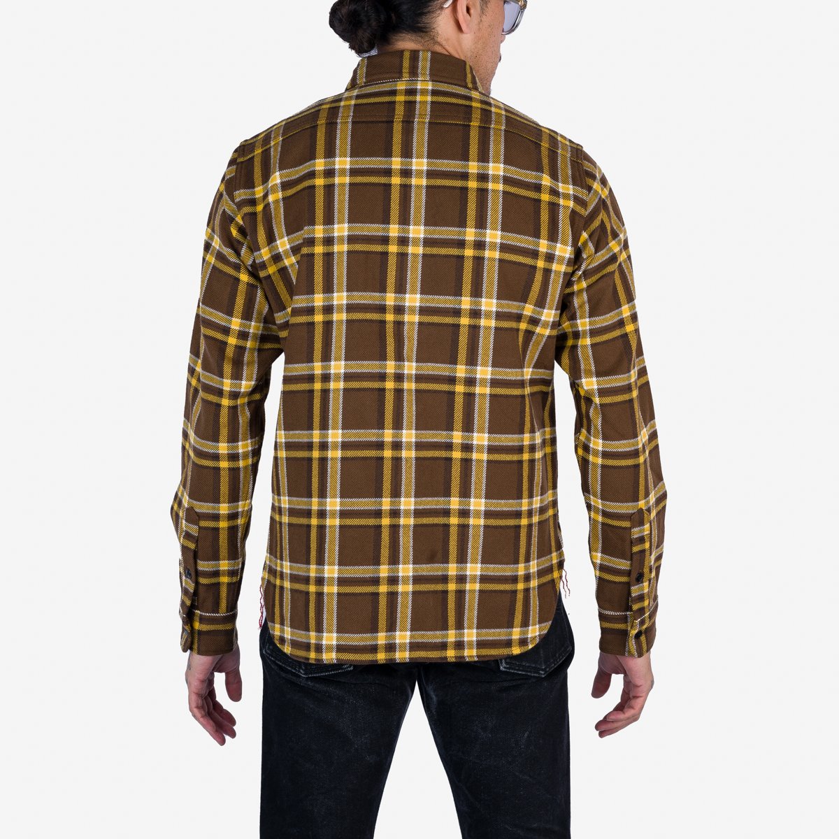 Ultra Heavy Flannel Crazy Check Work Shirt - Brown