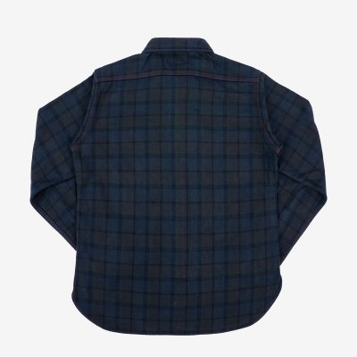 Ultra Heavy Flannel Classic Check Work Shirt - Red Overdyed Black