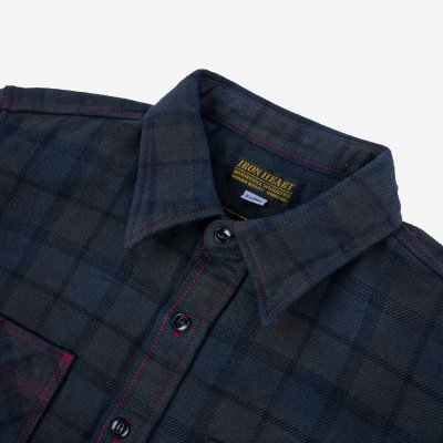 Ultra Heavy Flannel Classic Check Work Shirt - Red  - Iron Heart