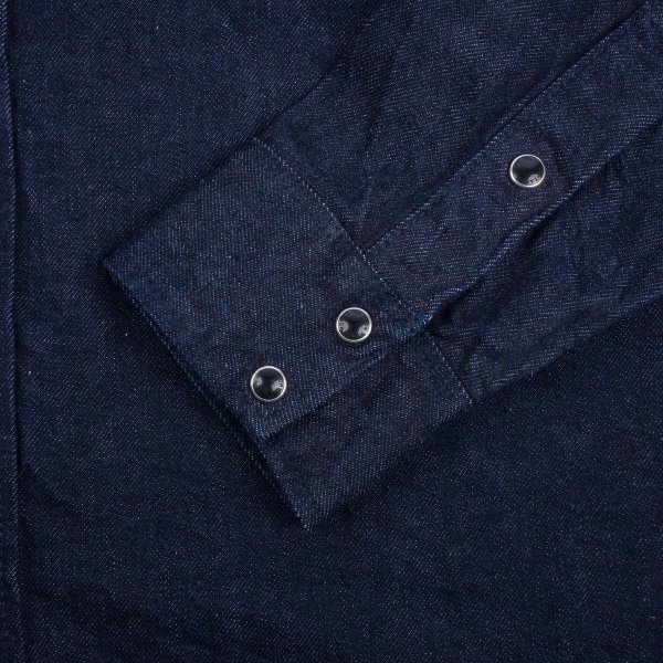 Iron Heart 12oz Selvedge Denim Western Shirt With Tonal Stitching ...