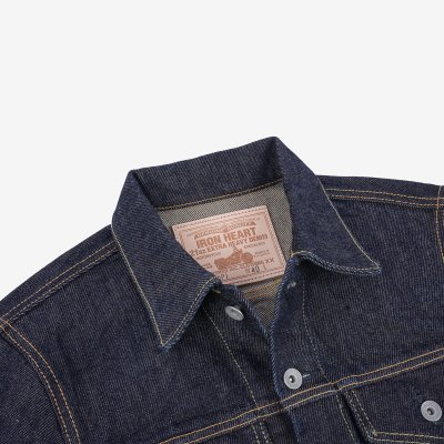 21oz Iron Heart Japanese Selvedge Denim Modified Type III Jacket in Indigo