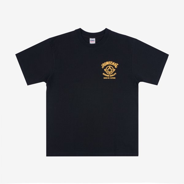 7.5oz Printed Loopwheel Crew Neck T-Shirt - Black